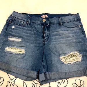 Juicy Couture women’s distressed jean shorts